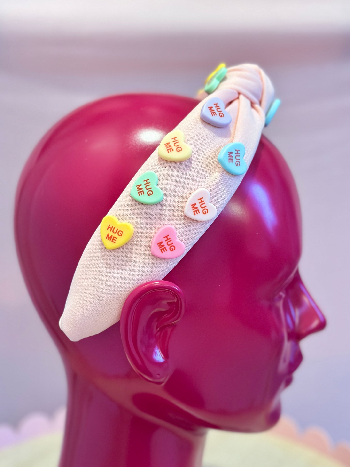 Light Pink Conversation Heart Headband