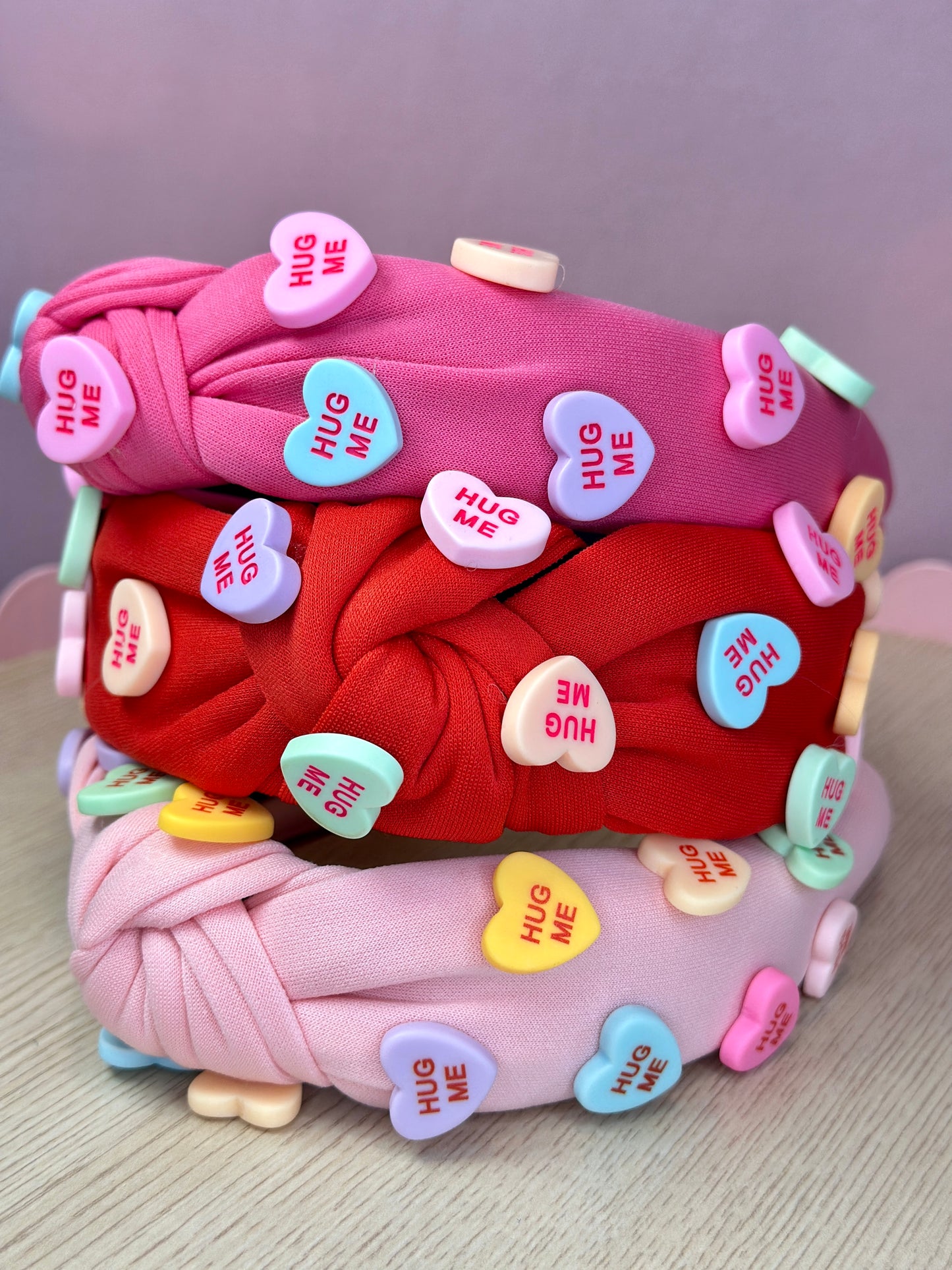 Hot Pink Conversation Heart Headband