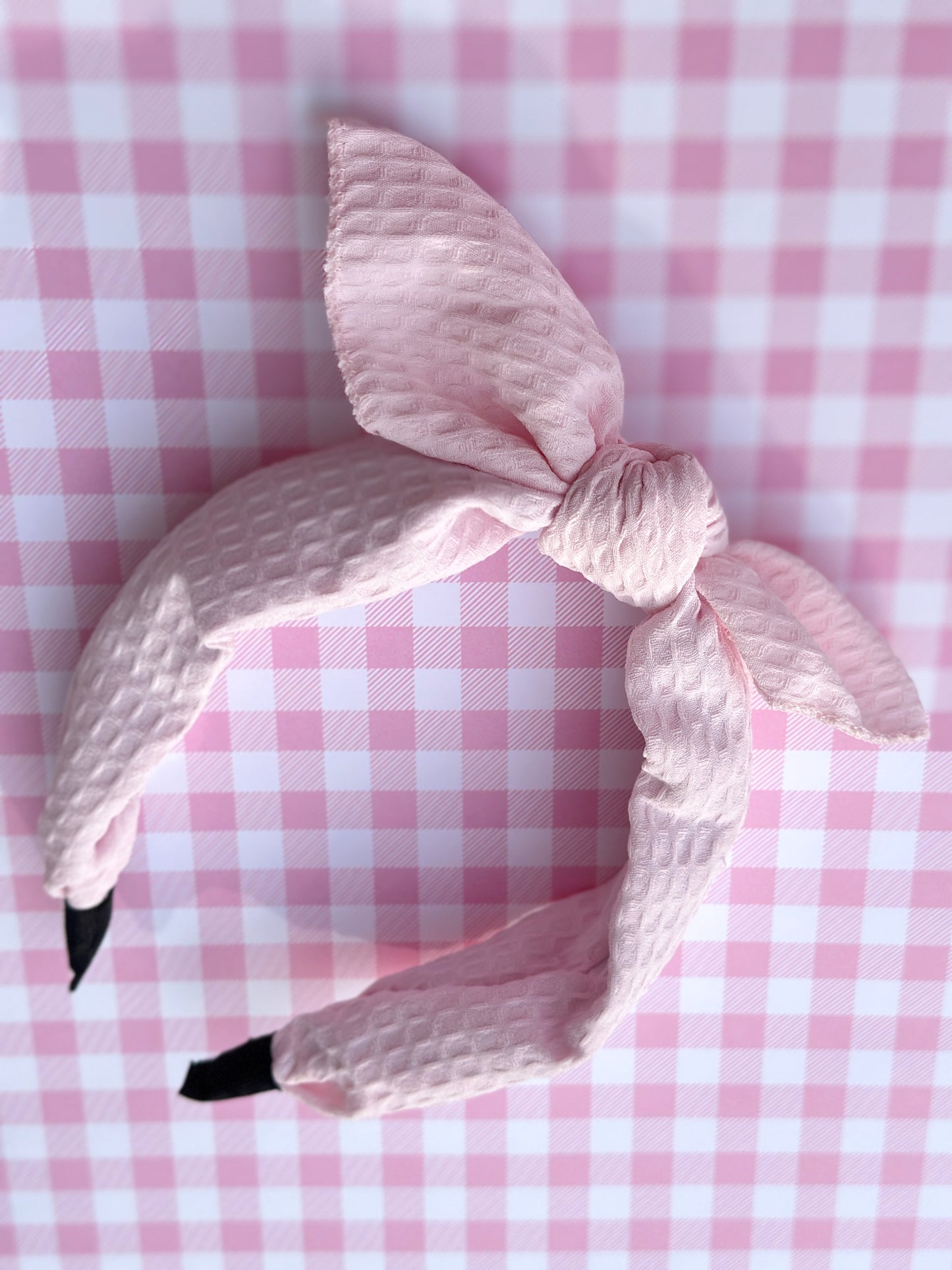 Pink Knotted Bow Headband